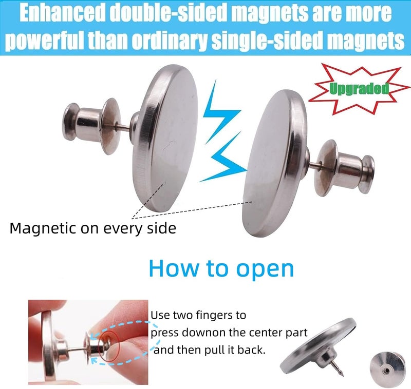 Yteseery 16 Pairs Magnetic Curtain Clips, Curtain Weights Magnets for Thin Drapery, Curtain Magnets Closure Prevent Light Leaking, Double Sided Magnetic wtih Strong Heavy Magnets - Image 3